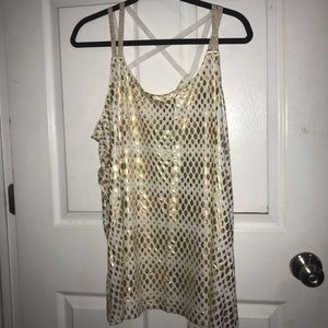 Beautiful gold and cream tank top- 26/28